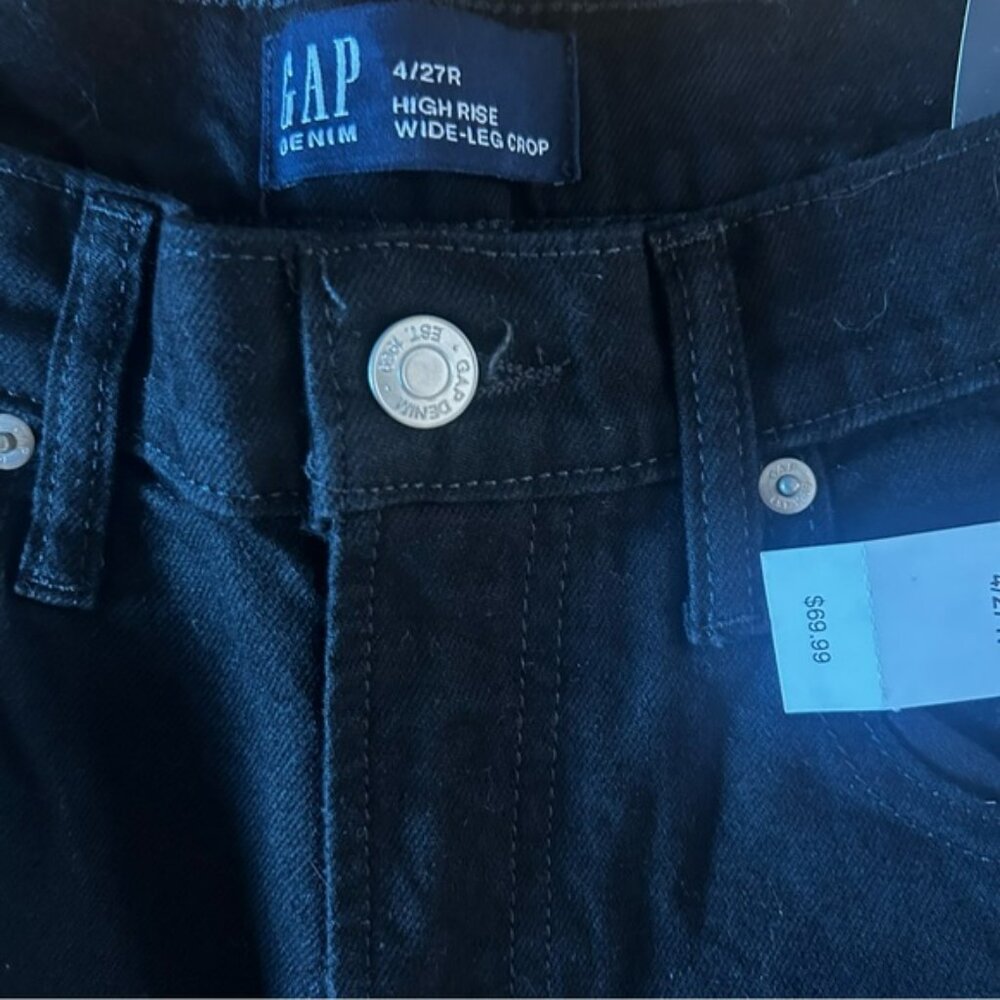 Gap High Rise Wide Leg Crop - size 4R - Picture 3 of 4